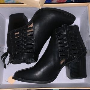 Black boot heel